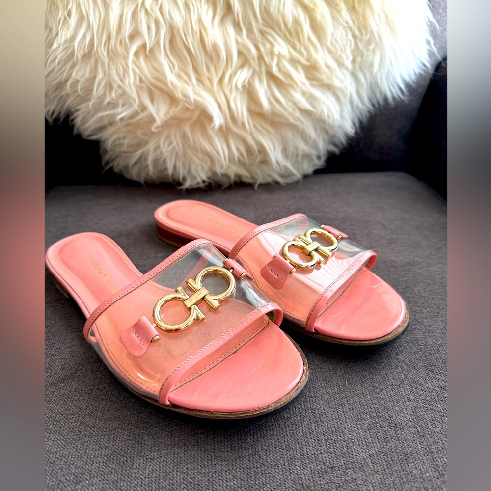 Ferragamo Logo Slip On size 8  - Authentic